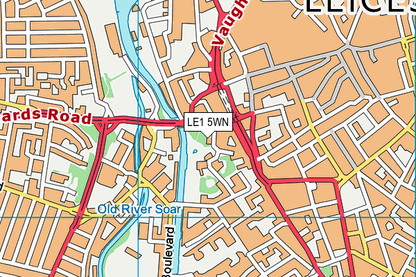 LE1 5WN map - OS VectorMap District (Ordnance Survey) LE1 5WN map - OS VectorMap District (Ordnance Survey)