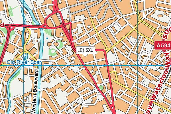 LE1 5XU map - OS VectorMap District (Ordnance Survey) LE1 5XU map - OS VectorMap District (Ordnance Survey)