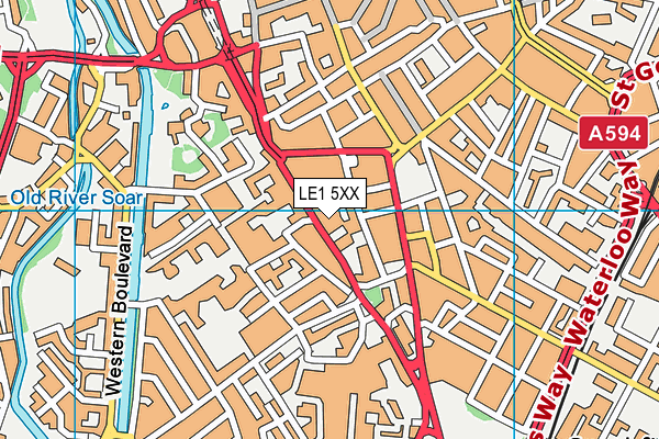 LE1 5XX map - OS VectorMap District (Ordnance Survey) LE1 5XX map - OS VectorMap District (Ordnance Survey)