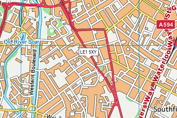 LE1 5XY map - OS VectorMap District (Ordnance Survey) LE1 5XY map - OS VectorMap District (Ordnance Survey)