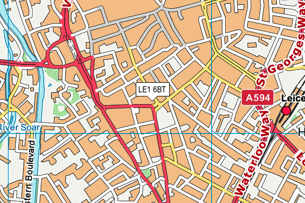 LE1 6BT map - OS VectorMap District (Ordnance Survey) LE1 6BT map - OS VectorMap District (Ordnance Survey)