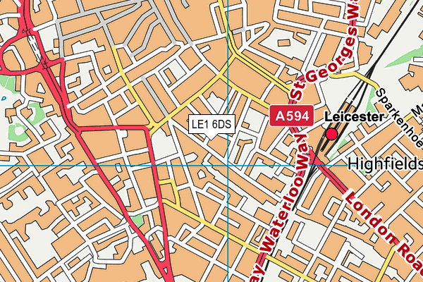 LE1 6DS map - OS VectorMap District (Ordnance Survey) LE1 6DS map - OS VectorMap District (Ordnance Survey)