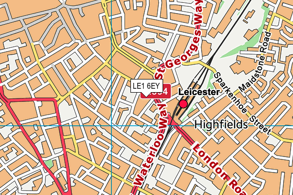 LE1 6EY map - OS VectorMap District (Ordnance Survey) LE1 6EY map - OS VectorMap District (Ordnance Survey)