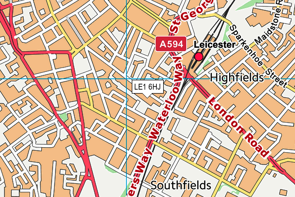 LE1 6HJ map - OS VectorMap District (Ordnance Survey) LE1 6HJ map - OS VectorMap District (Ordnance Survey)