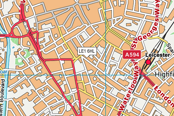 LE1 6HL map - OS VectorMap District (Ordnance Survey) LE1 6HL map - OS VectorMap District (Ordnance Survey)