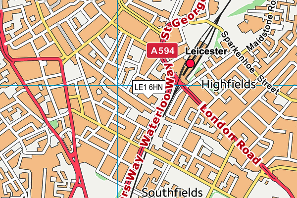 LE1 6HN map - OS VectorMap District (Ordnance Survey) LE1 6HN map - OS VectorMap District (Ordnance Survey)