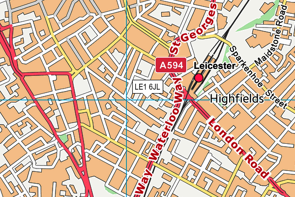 LE1 6JL map - OS VectorMap District (Ordnance Survey) LE1 6JL map - OS VectorMap District (Ordnance Survey)