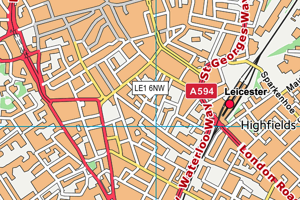 LE1 6NW map - OS VectorMap District (Ordnance Survey) LE1 6NW map - OS VectorMap District (Ordnance Survey)