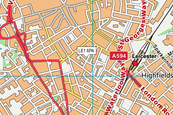LE1 6PA map - OS VectorMap District (Ordnance Survey) LE1 6PA map - OS VectorMap District (Ordnance Survey)