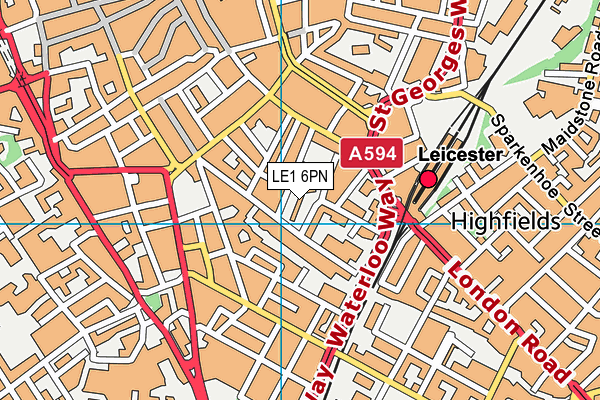 LE1 6PN map - OS VectorMap District (Ordnance Survey) LE1 6PN map - OS VectorMap District (Ordnance Survey)