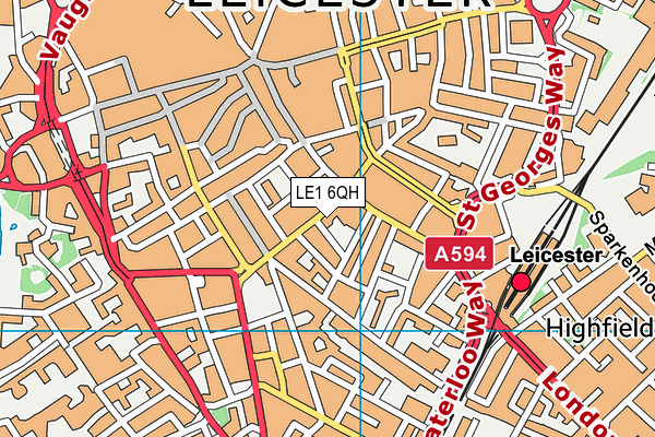 LE1 6QH map - OS VectorMap District (Ordnance Survey) LE1 6QH map - OS VectorMap District (Ordnance Survey)
