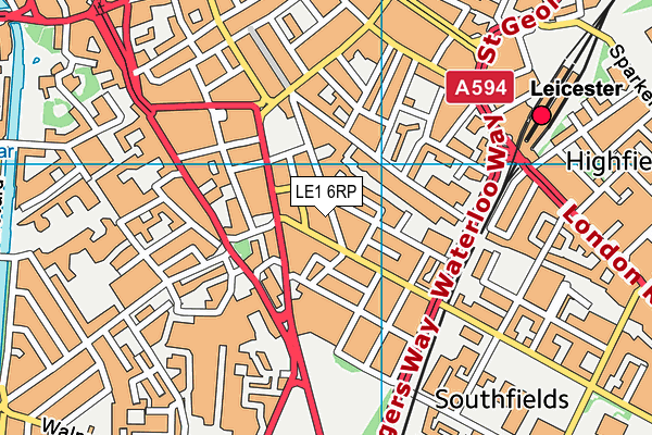 LE1 6RP map - OS VectorMap District (Ordnance Survey) LE1 6RP map - OS VectorMap District (Ordnance Survey)