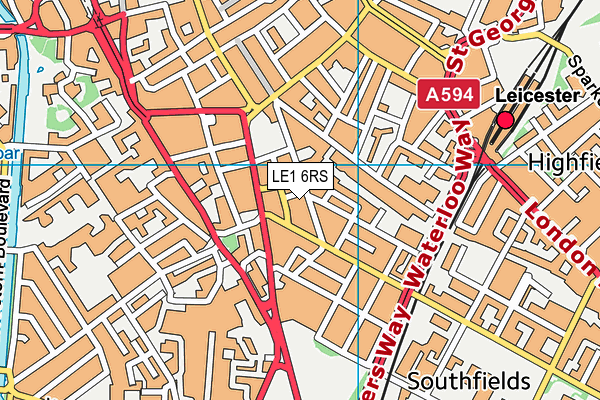 LE1 6RS map - OS VectorMap District (Ordnance Survey) LE1 6RS map - OS VectorMap District (Ordnance Survey)