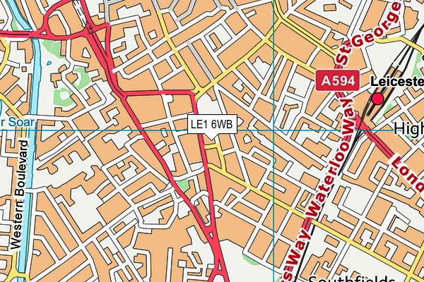 LE1 6WB map - OS VectorMap District (Ordnance Survey) LE1 6WB map - OS VectorMap District (Ordnance Survey)