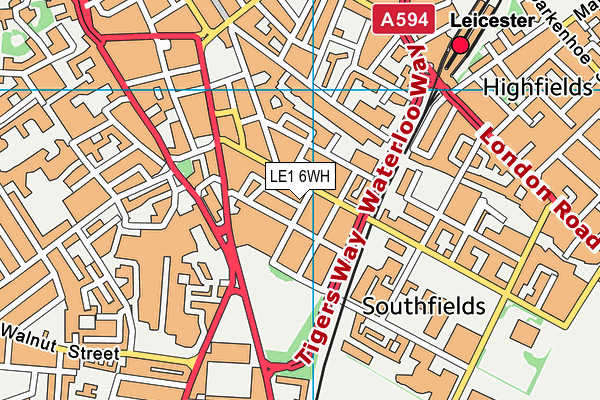 LE1 6WH map - OS VectorMap District (Ordnance Survey) LE1 6WH map - OS VectorMap District (Ordnance Survey)