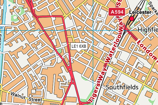 LE1 6XB map - OS VectorMap District (Ordnance Survey) LE1 6XB map - OS VectorMap District (Ordnance Survey)