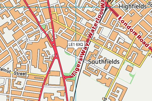 LE1 6XQ map - OS VectorMap District (Ordnance Survey) LE1 6XQ map - OS VectorMap District (Ordnance Survey)