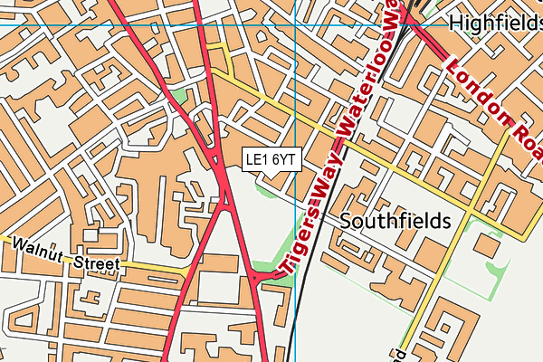 LE1 6YT map - OS VectorMap District (Ordnance Survey) LE1 6YT map - OS VectorMap District (Ordnance Survey)