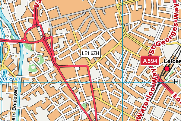 LE1 6ZH map - OS VectorMap District (Ordnance Survey) LE1 6ZH map - OS VectorMap District (Ordnance Survey)