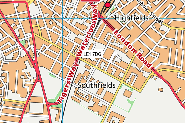 LE1 7DG map - OS VectorMap District (Ordnance Survey) LE1 7DG map - OS VectorMap District (Ordnance Survey)