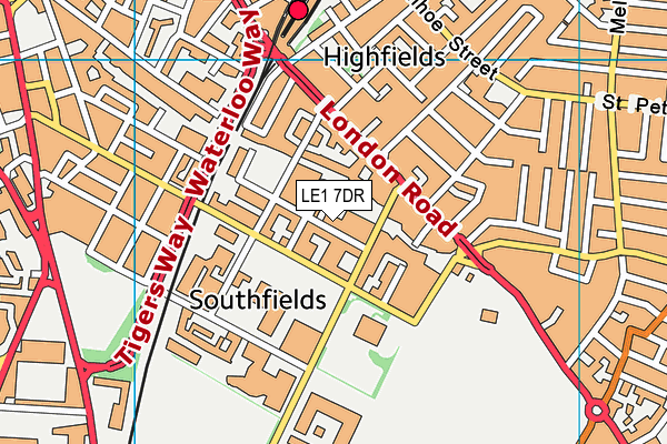 LE1 7DR map - OS VectorMap District (Ordnance Survey) LE1 7DR map - OS VectorMap District (Ordnance Survey)