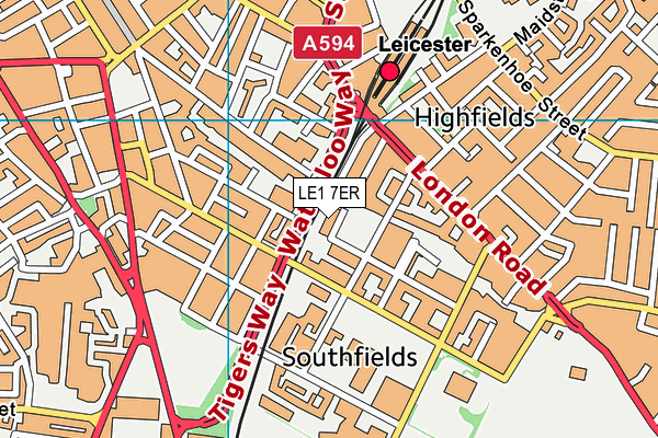 LE1 7ER map - OS VectorMap District (Ordnance Survey) LE1 7ER map - OS VectorMap District (Ordnance Survey)