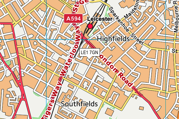 LE1 7GN map - OS VectorMap District (Ordnance Survey) LE1 7GN map - OS VectorMap District (Ordnance Survey)