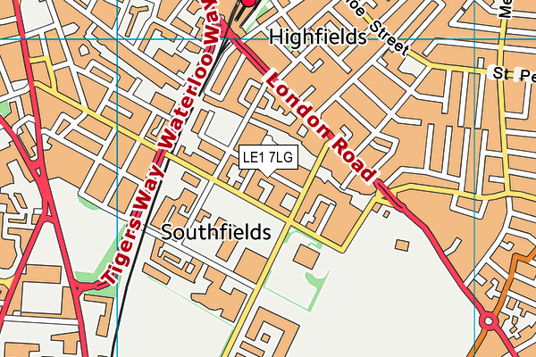 LE1 7LG map - OS VectorMap District (Ordnance Survey) LE1 7LG map - OS VectorMap District (Ordnance Survey)