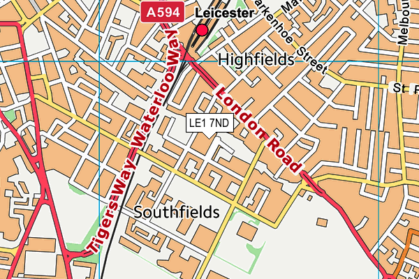 LE1 7ND map - OS VectorMap District (Ordnance Survey) LE1 7ND map - OS VectorMap District (Ordnance Survey)
