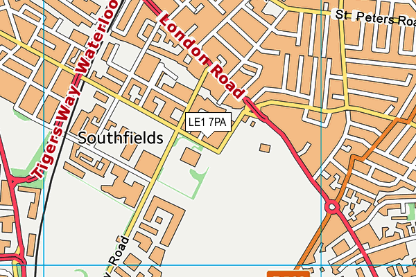 LE1 7PA map - OS VectorMap District (Ordnance Survey) LE1 7PA map - OS VectorMap District (Ordnance Survey)