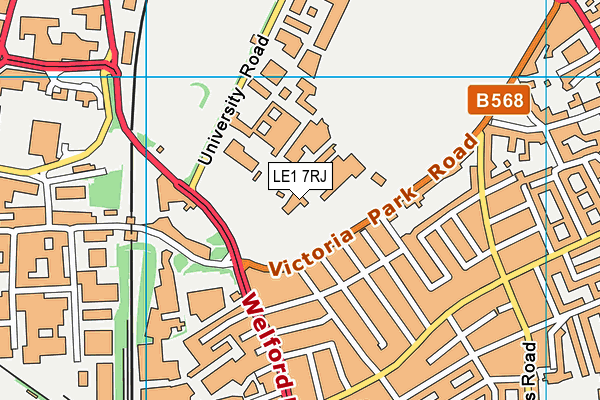 LE1 7RJ map - OS VectorMap District (Ordnance Survey) LE1 7RJ map - OS VectorMap District (Ordnance Survey)