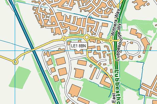 LE1 8BN map - OS VectorMap District (Ordnance Survey) LE1 8BN map - OS VectorMap District (Ordnance Survey)