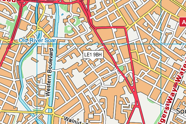 LE1 9BH map - OS VectorMap District (Ordnance Survey) LE1 9BH map - OS VectorMap District (Ordnance Survey)