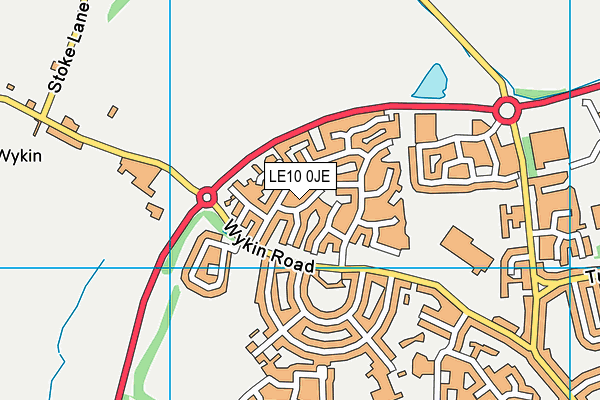 LE10 0JE map - OS VectorMap District (Ordnance Survey)