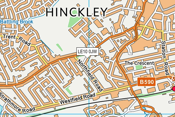 LE10 0JW map - OS VectorMap District (Ordnance Survey) LE10 0JW map - OS VectorMap District (Ordnance Survey)