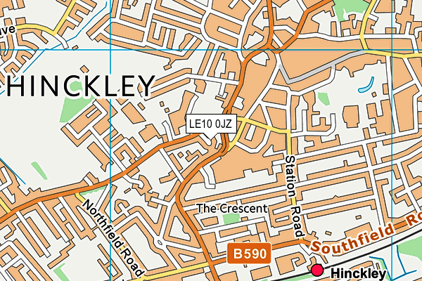 LE10 0JZ map - OS VectorMap District (Ordnance Survey) LE10 0JZ map - OS VectorMap District (Ordnance Survey)