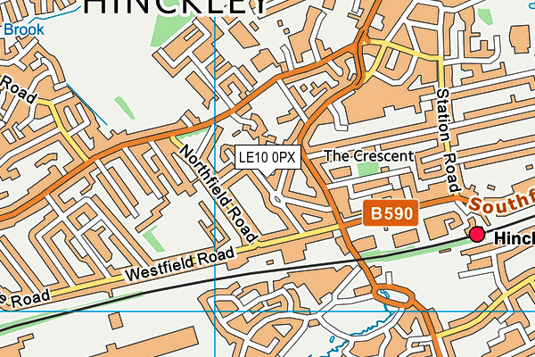 LE10 0PX map - OS VectorMap District (Ordnance Survey)