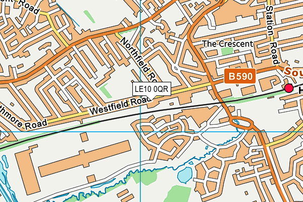 LE10 0QR map - OS VectorMap District (Ordnance Survey) LE10 0QR map - OS VectorMap District (Ordnance Survey)