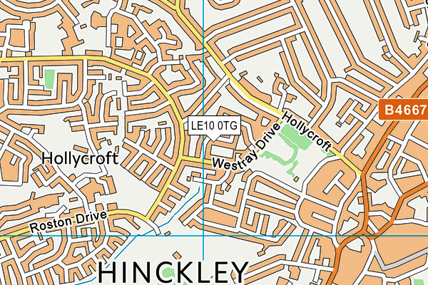 LE10 0TG map - OS VectorMap District (Ordnance Survey)