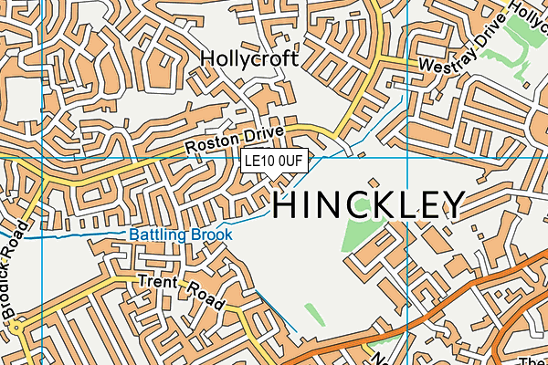LE10 0UF map - OS VectorMap District (Ordnance Survey)