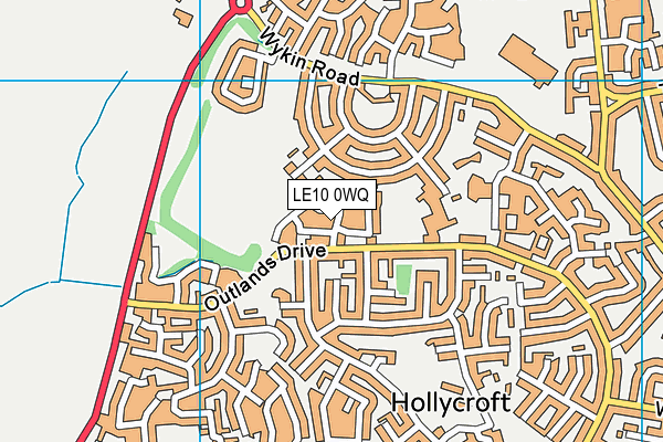 LE10 0WQ map - OS VectorMap District (Ordnance Survey)