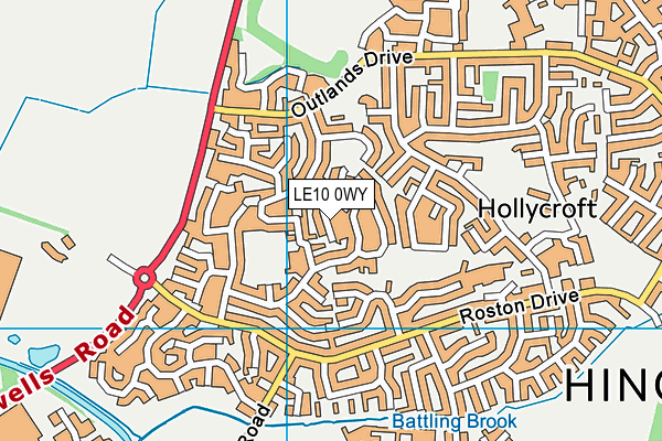 LE10 0WY map - OS VectorMap District (Ordnance Survey) LE10 0WY map - OS VectorMap District (Ordnance Survey)