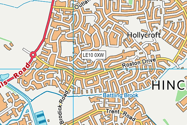 LE10 0XW map - OS VectorMap District (Ordnance Survey) LE10 0XW map - OS VectorMap District (Ordnance Survey)
