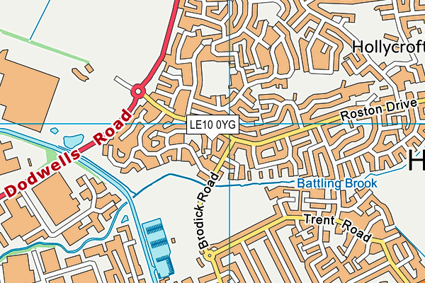 LE10 0YG map - OS VectorMap District (Ordnance Survey) LE10 0YG map - OS VectorMap District (Ordnance Survey)