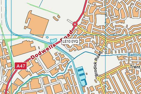 LE10 0YQ map - OS VectorMap District (Ordnance Survey) LE10 0YQ map - OS VectorMap District (Ordnance Survey)