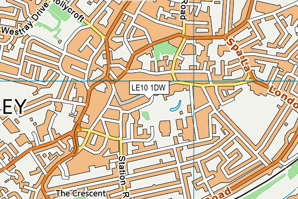 LE10 1DW map - OS VectorMap District (Ordnance Survey) LE10 1DW map - OS VectorMap District (Ordnance Survey)