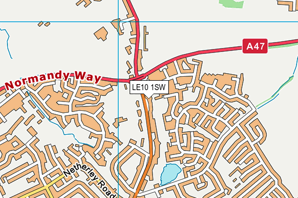 LE10 1SW map - OS VectorMap District (Ordnance Survey) LE10 1SW map - OS VectorMap District (Ordnance Survey)