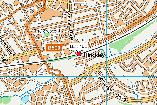 LE10 1UE map - OS VectorMap District (Ordnance Survey) LE10 1UE map - OS VectorMap District (Ordnance Survey)