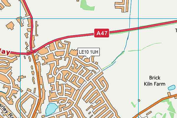 LE10 1UH map - OS VectorMap District (Ordnance Survey)