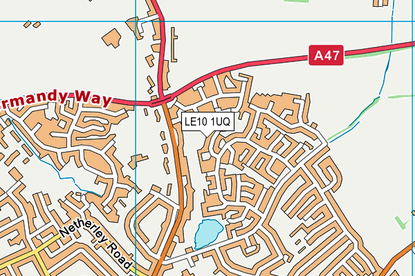 LE10 1UQ map - OS VectorMap District (Ordnance Survey)